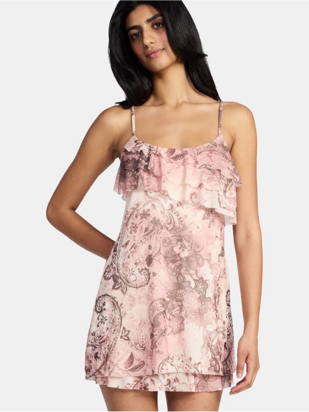 Madden NYC Paisley Print Mini Dress